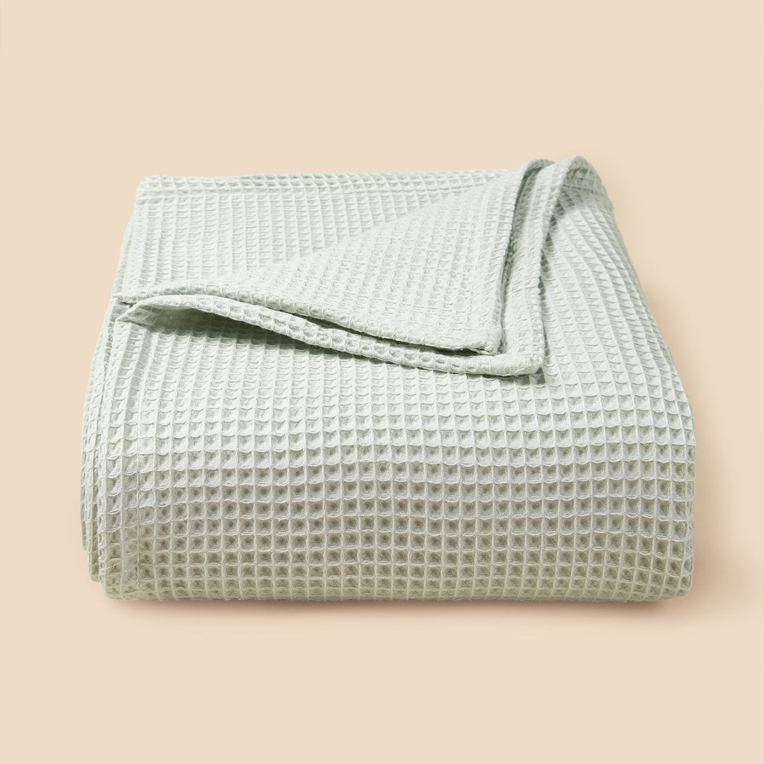 Textured Waffle Weave Throw Blanket Stornfield
