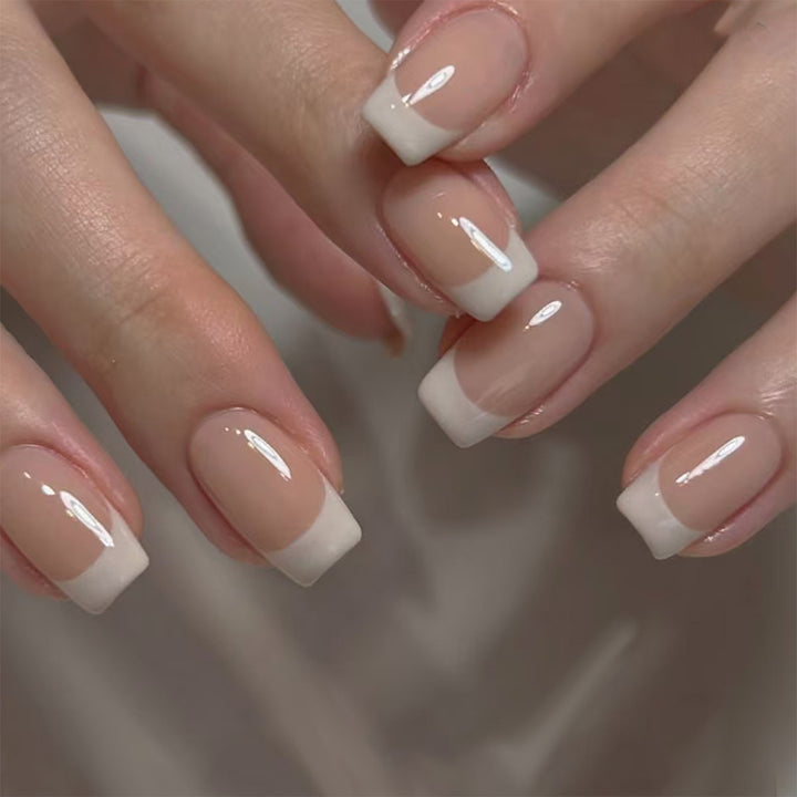 Artificial Nails in Elegant French Style Cold Stornfield