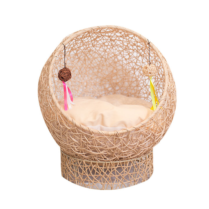 Beef Cat Bed Made of Rattan Stornfield