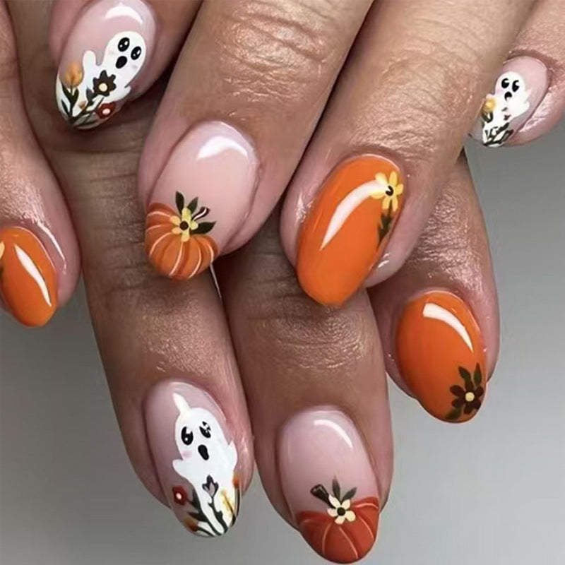 Spooky Pumpkin and Ghost Nail Art Set
