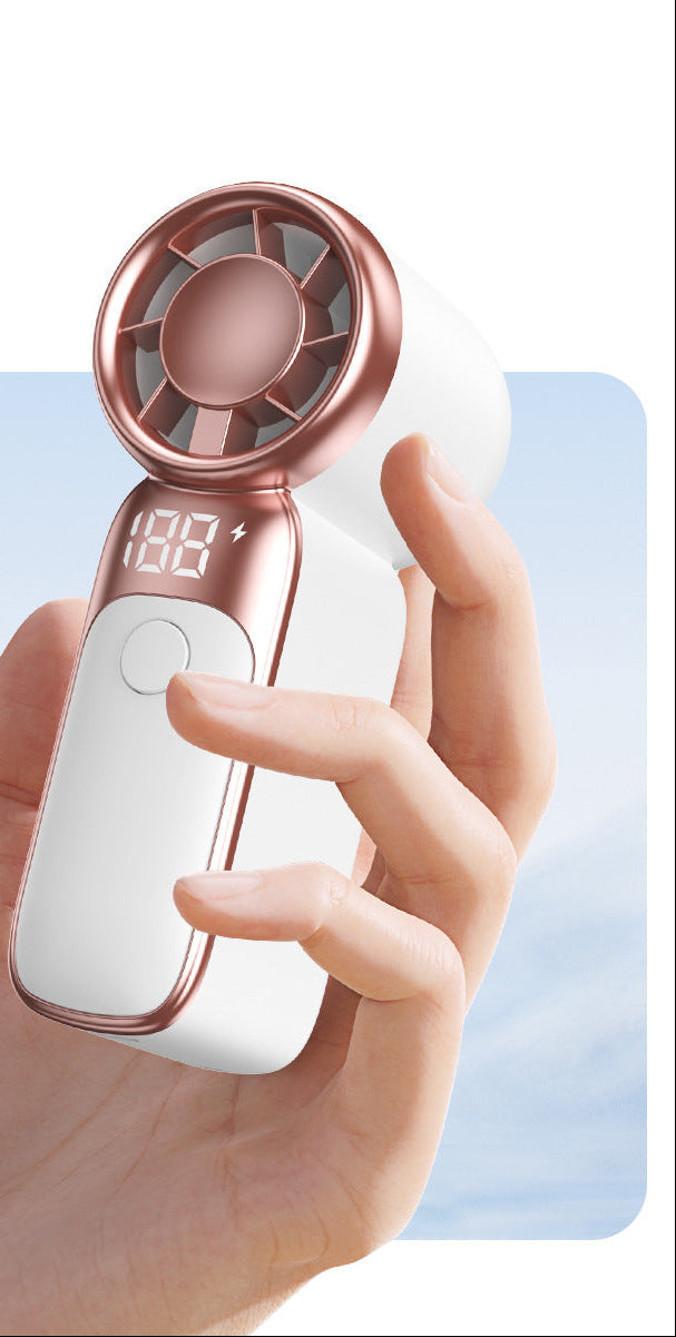 Women Handy Mini Fan with Digital Display Stornfield