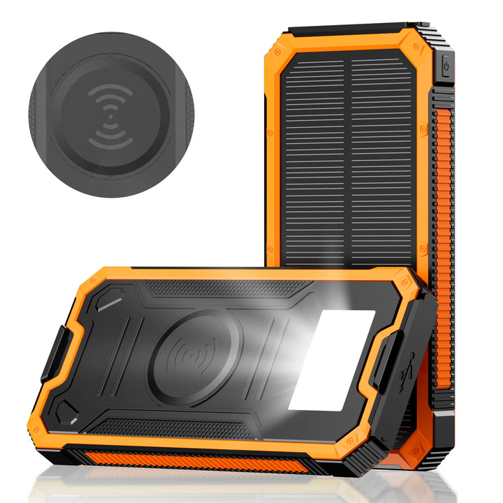 Portable Solar Power Bank with Fast Charging Function and Wireless Charging Adapter Stornfield