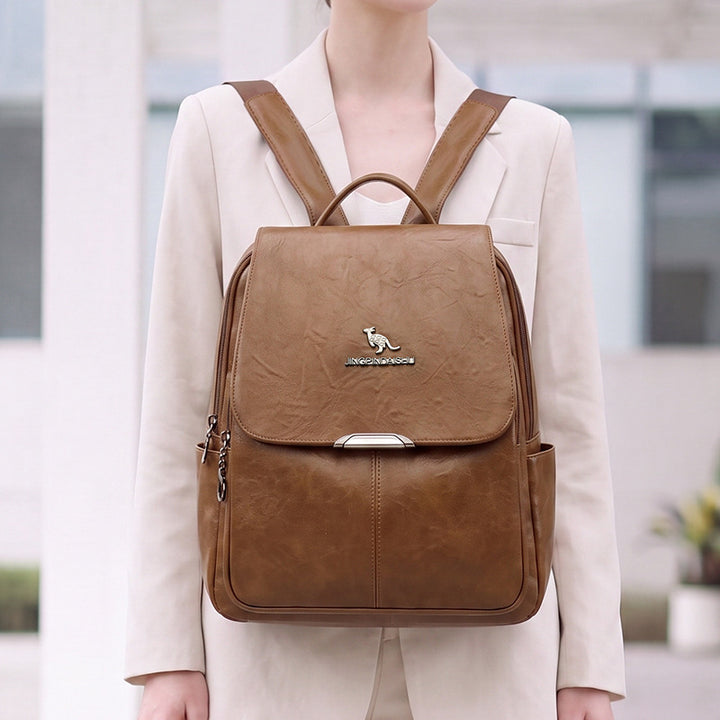 Durable Multi-Functional Leather Backpack Stornfield