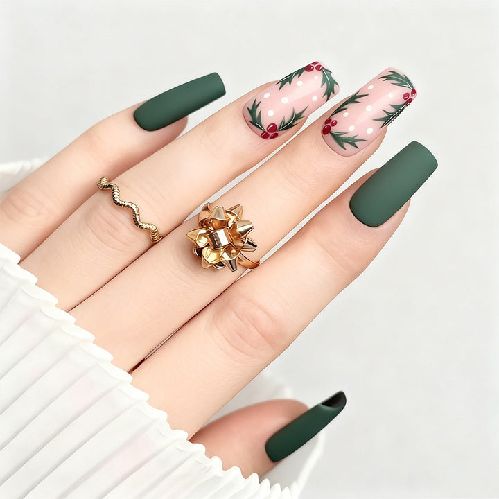 Artificial Nail Set with Colorful Flower Patterns Stornfield
