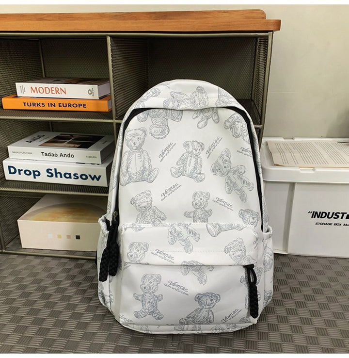 Playful Teddy Bear-Print Backpack