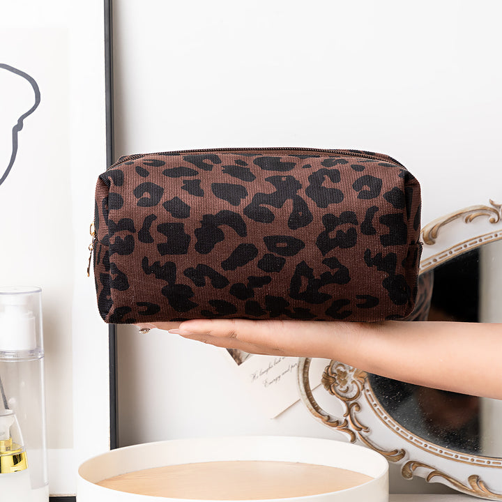 Textured Leopard Print Pencil Case Stornfield