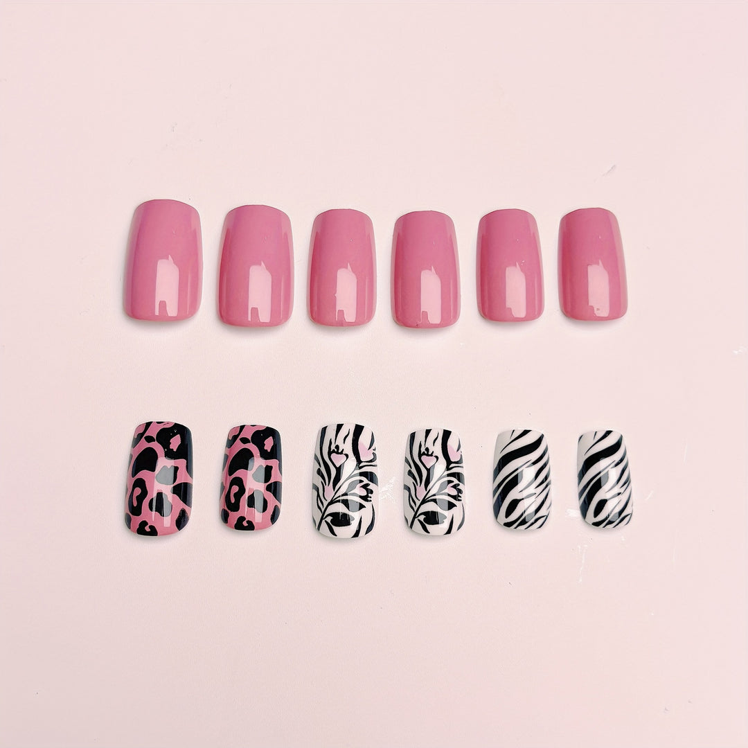 Fashionable animal motif artificial nails Stornfield