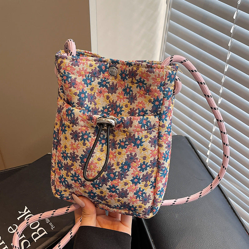 Floral Patterned Crossbody Pouch Bag