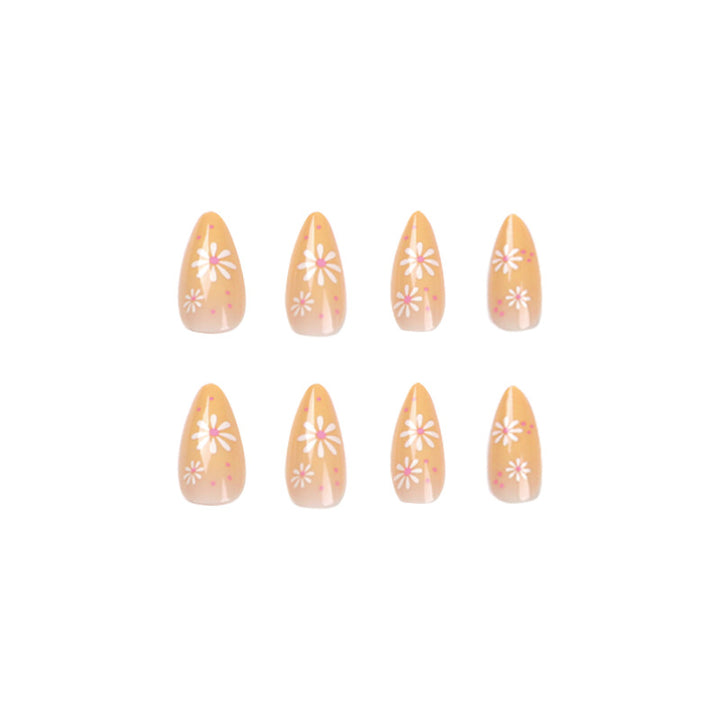 Artistic Press-On Nails with Floral Patterns Stornfield