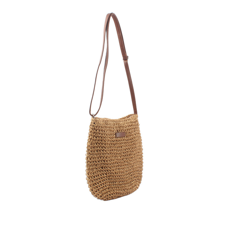 Shoulder bag made of handwoven natural material with adjustable shoulder strap Stornfield