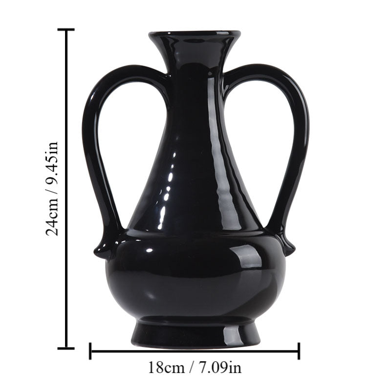 Elegant Curved Ceramic Vase