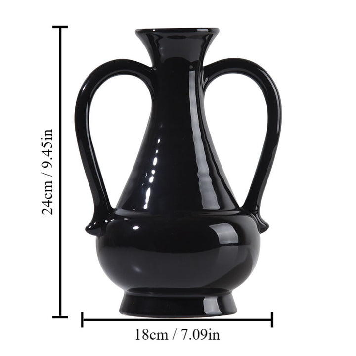 Elegant Curved Ceramic Vase