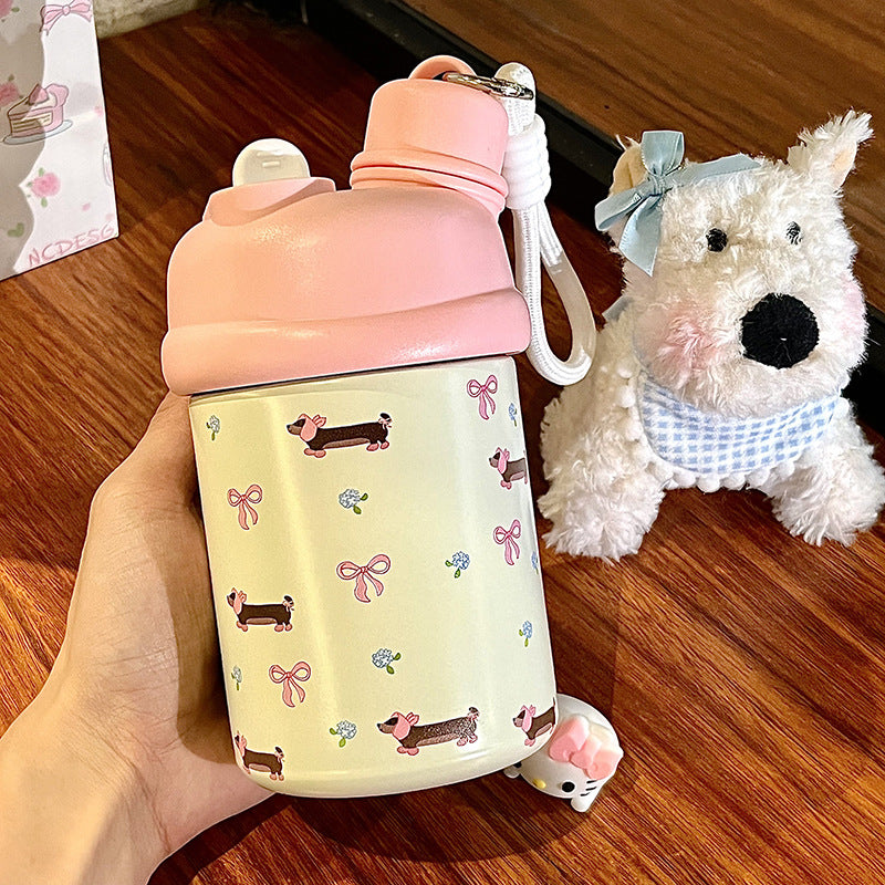 Women's Insulated Water Bottle with Playful Bear Design Stornfield