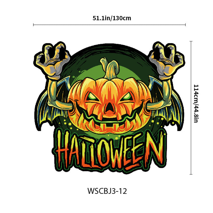 Large Halloween wall sticker vinyl with dancing skeletons and removable self-adhesive film