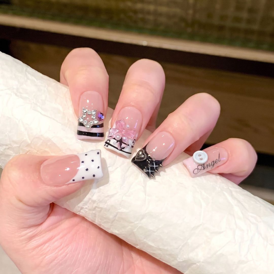 Artistic Designer Press-On Nail Set Stornfield