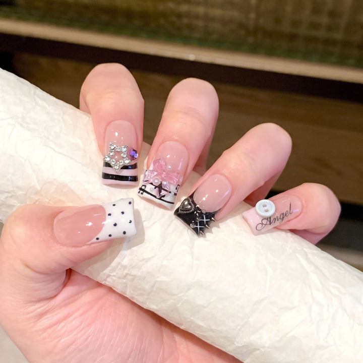 Artistic Designer Press-On Nail Set Stornfield