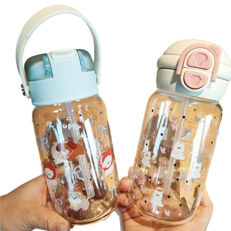 Ladies creative water bottle with integrated silicone carrying loop Stornfield