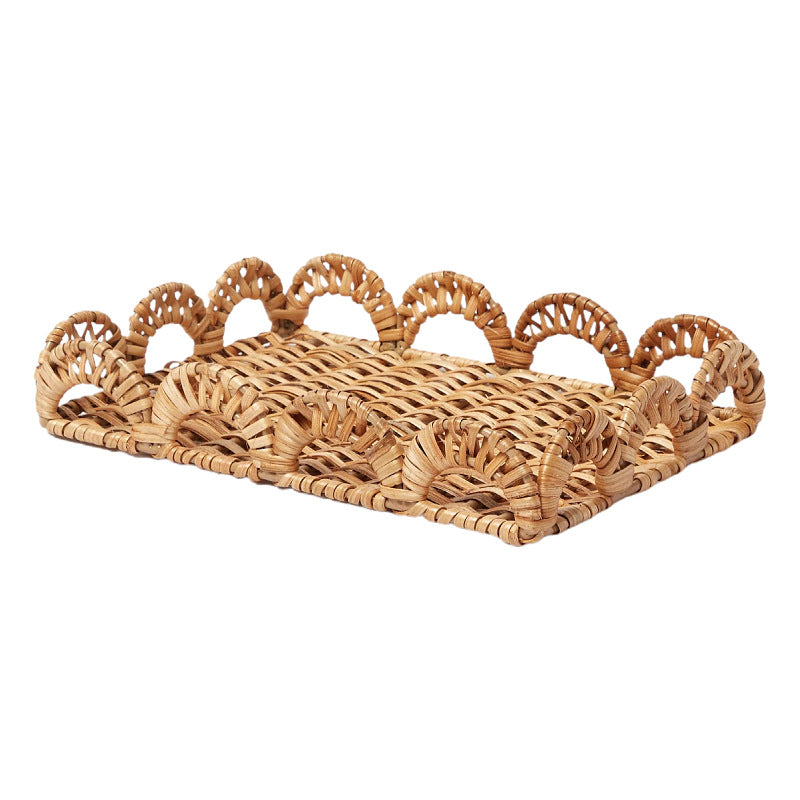Elegant decoration basket with curved edge Stornfield