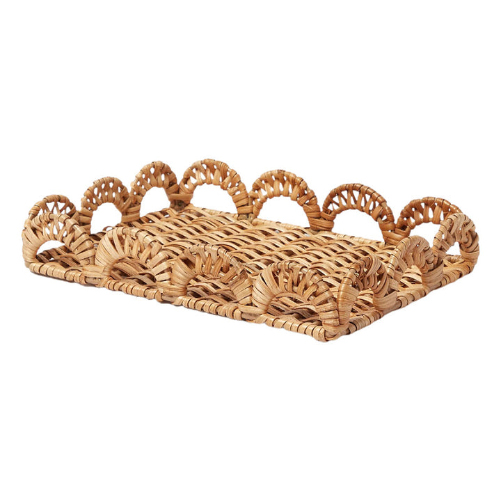 Elegant decoration basket with curved edge Stornfield