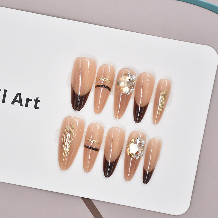 Glamorous Heart-Themed Press-On Nail Set Stornfield