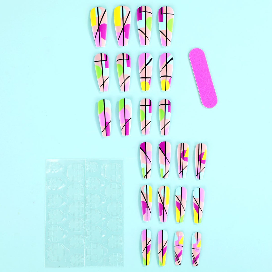 Artificial nails in modern geometric design Stornfield