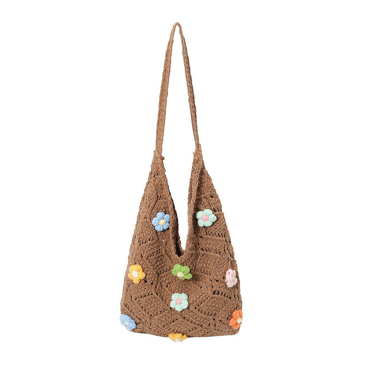 Floral Embellished Crochet Shoulder Bag Stornfield