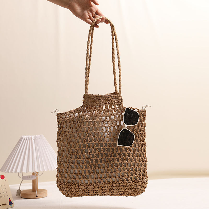 Handmade net tote bag made of natural material Stornfield