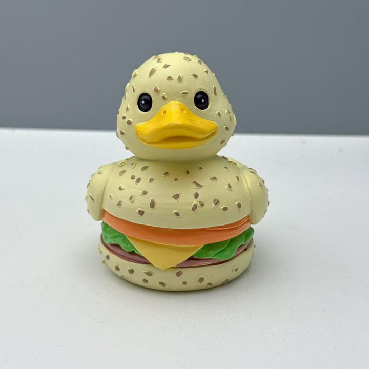 Funny rubber duck in hamburger design Stornfield