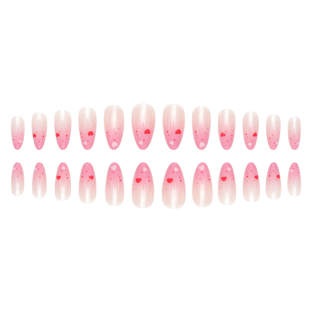Heart-Design Press-On Nail Art Set Stornfield