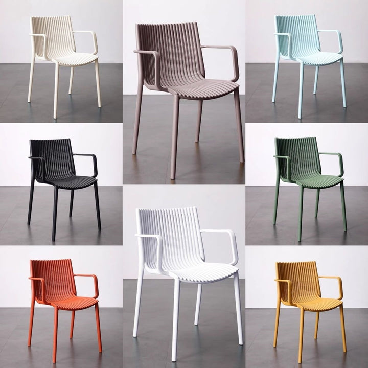 Contemporary Slatted Dining Chair Stornfield