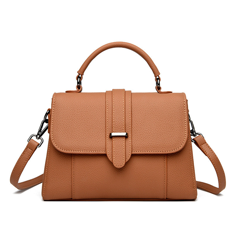 Elegant Leather Top Handle Handbag Stornfield