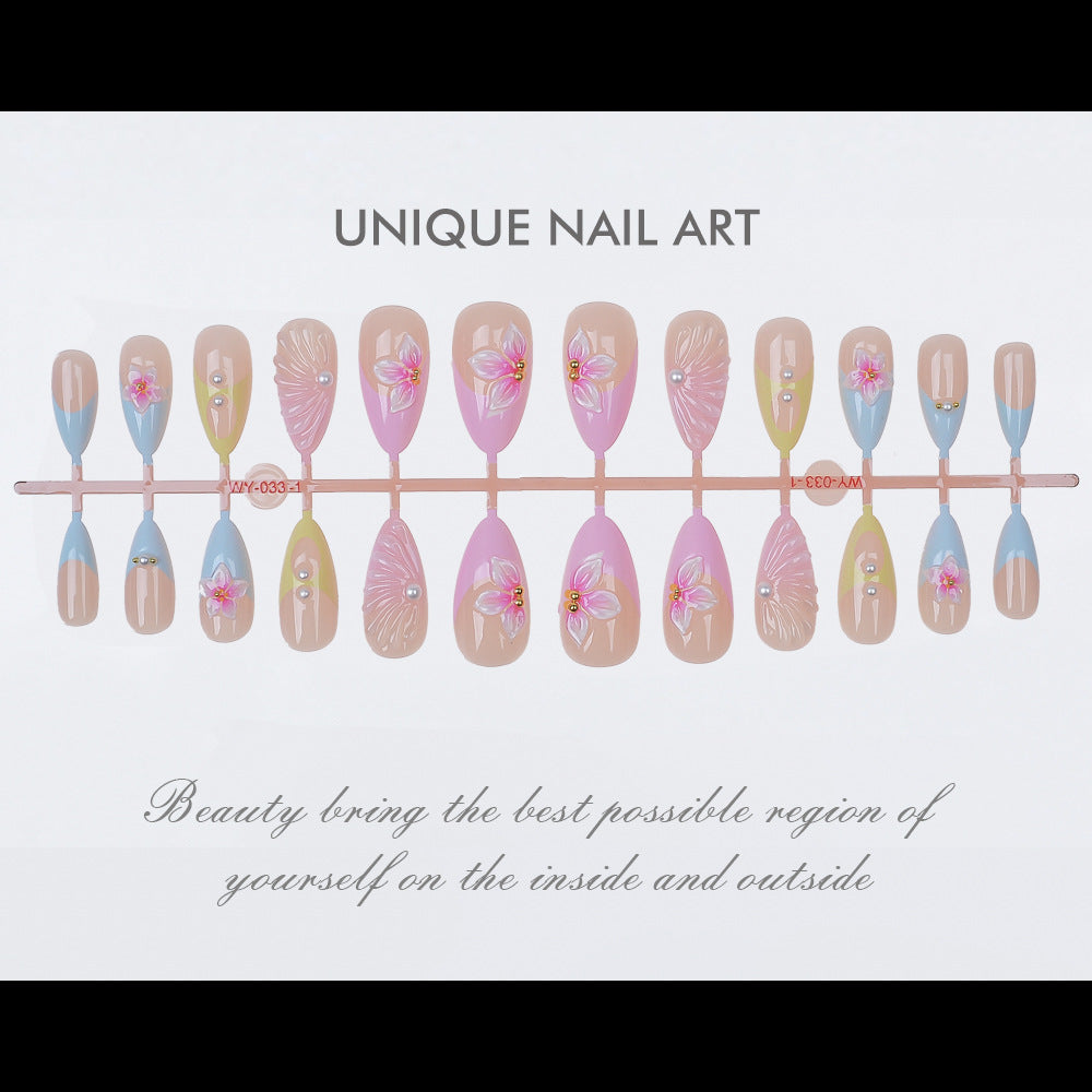 Elegant Floral-Inspired Press-On Nail Set Stornfield
