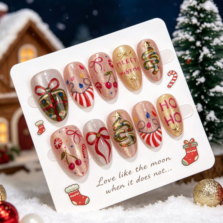 Festive Themed Press-On Nails Set