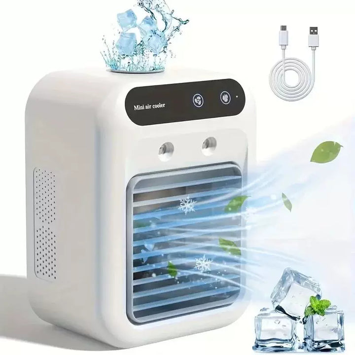 Unisex One Size Personal Desktop Evaporator Micro Cooler with Top Fill Ice Reservoir Adjustable Multi-Angle Air Outlets Whisper Quiet USB Fan Stornfield