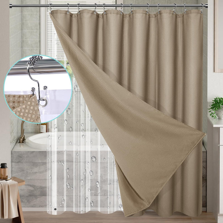 Textured Waterproof Shower Curtain Stornfield
