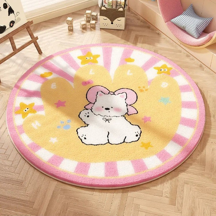 Cartoon-Themed Round Area Rug