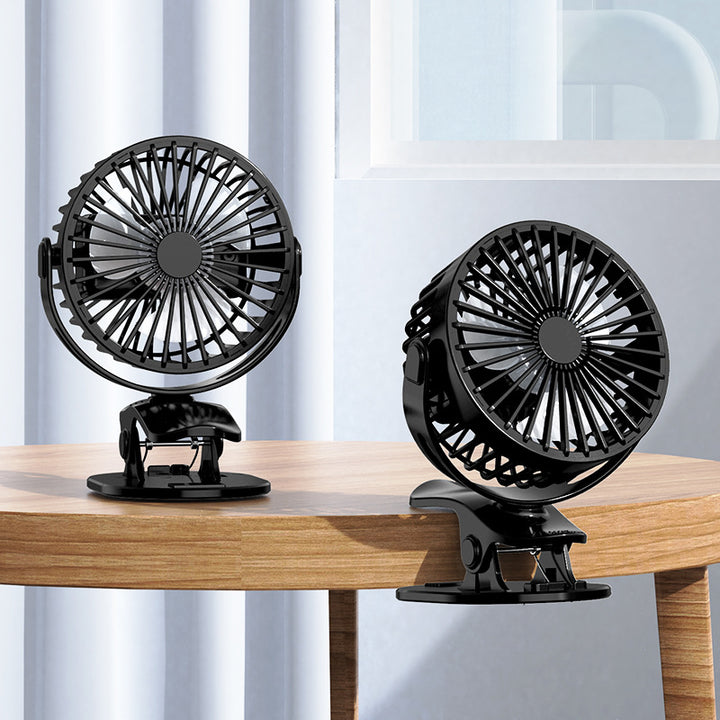 Portable table fan with clip function and quiet operation Stornfield