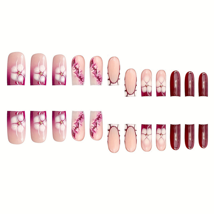 Floral Art Acrylic Nail Set Stornfield