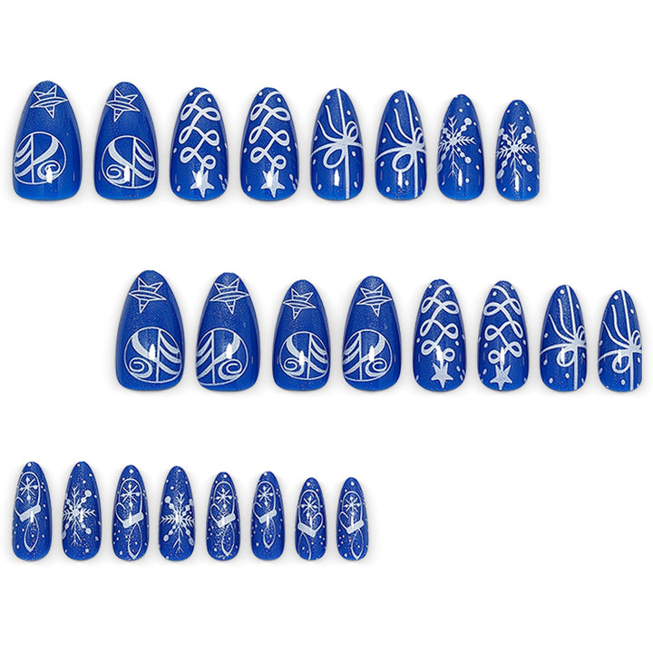 Artificial nails with festive winter design Stornfield