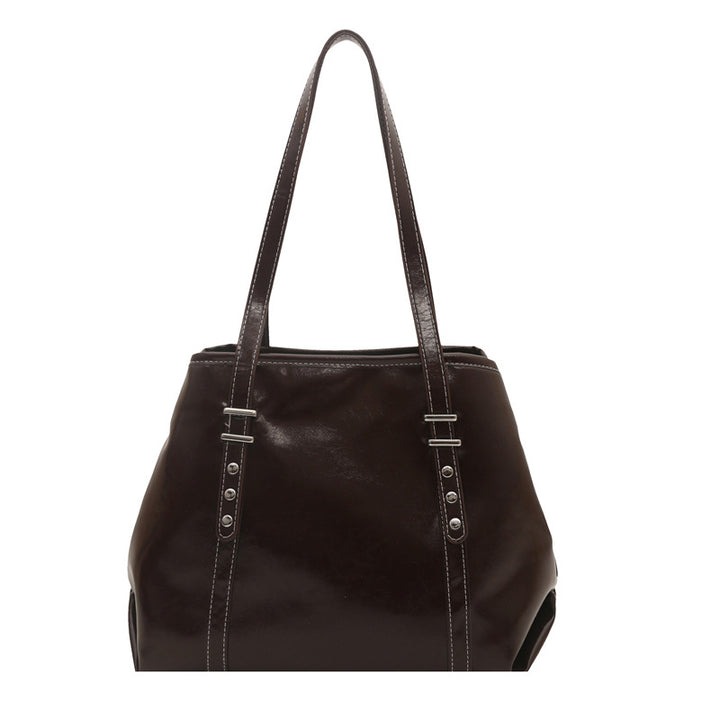 Classic Structured Leather Tote Bag
