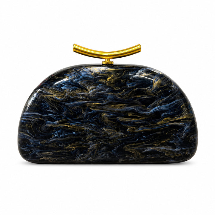 Marbled Acrylic Evening Clutch
