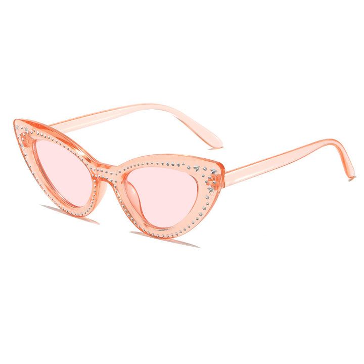 Glamorous Rhinestone-Embellished Cat Eye Sunglasses Stornfield