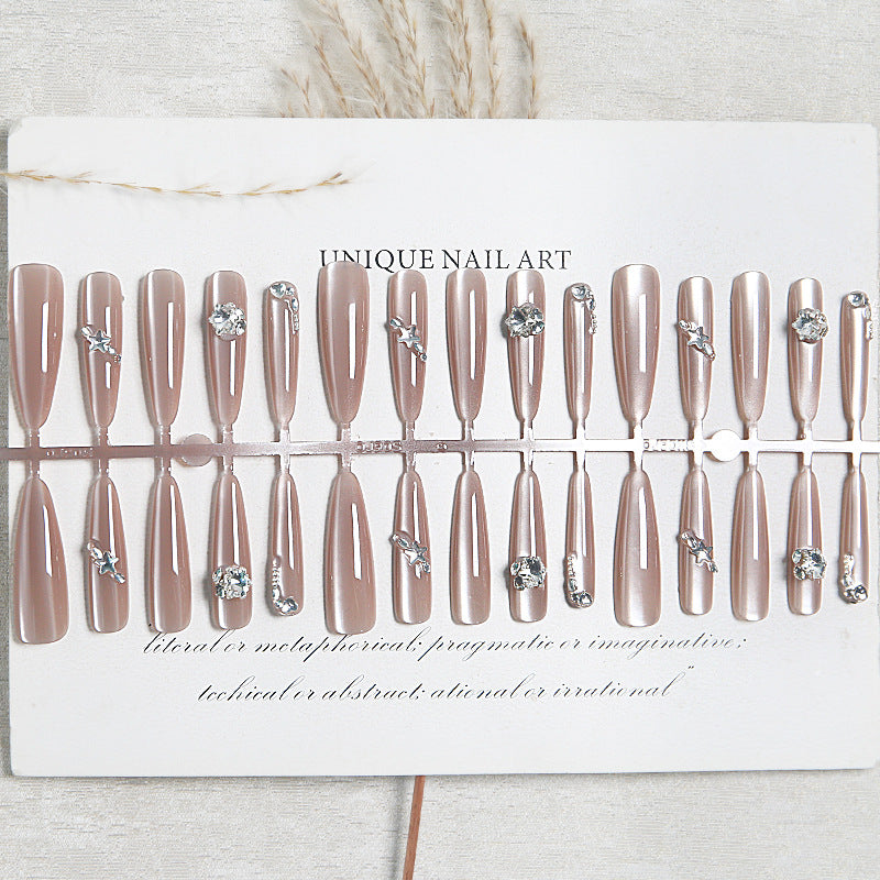 Acrylic nail set with glamorous glitter effect Stornfield