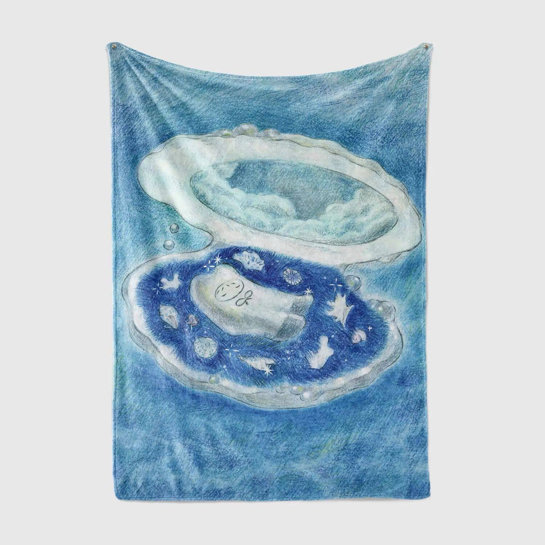 Playful Illustrated Fleece Blanket