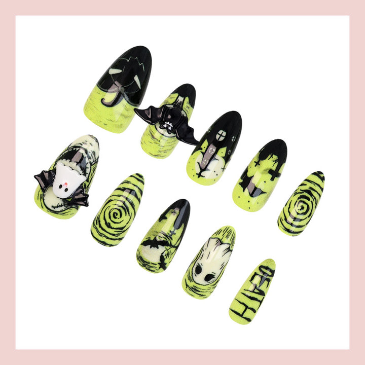 Halloween Artificial Nail Set with Creepy Designs Stornfield