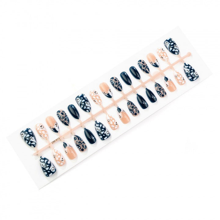 Artistic Press-On Nail Set with Unique Patterns