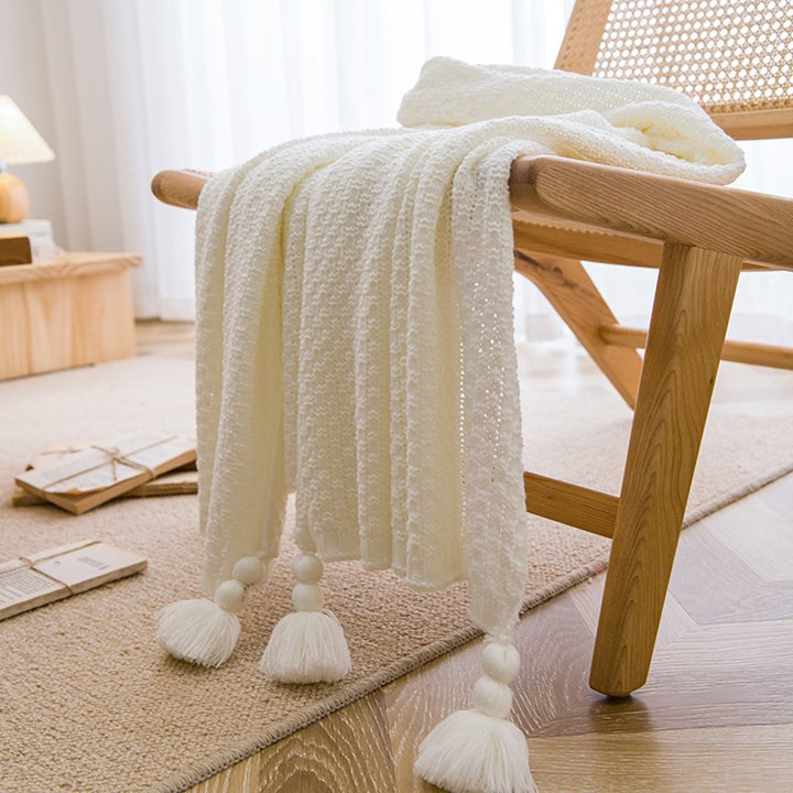 Textured Knit Throw Blanket