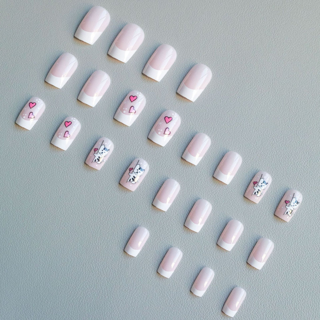 Cute Cat-Themed Nail Art Set