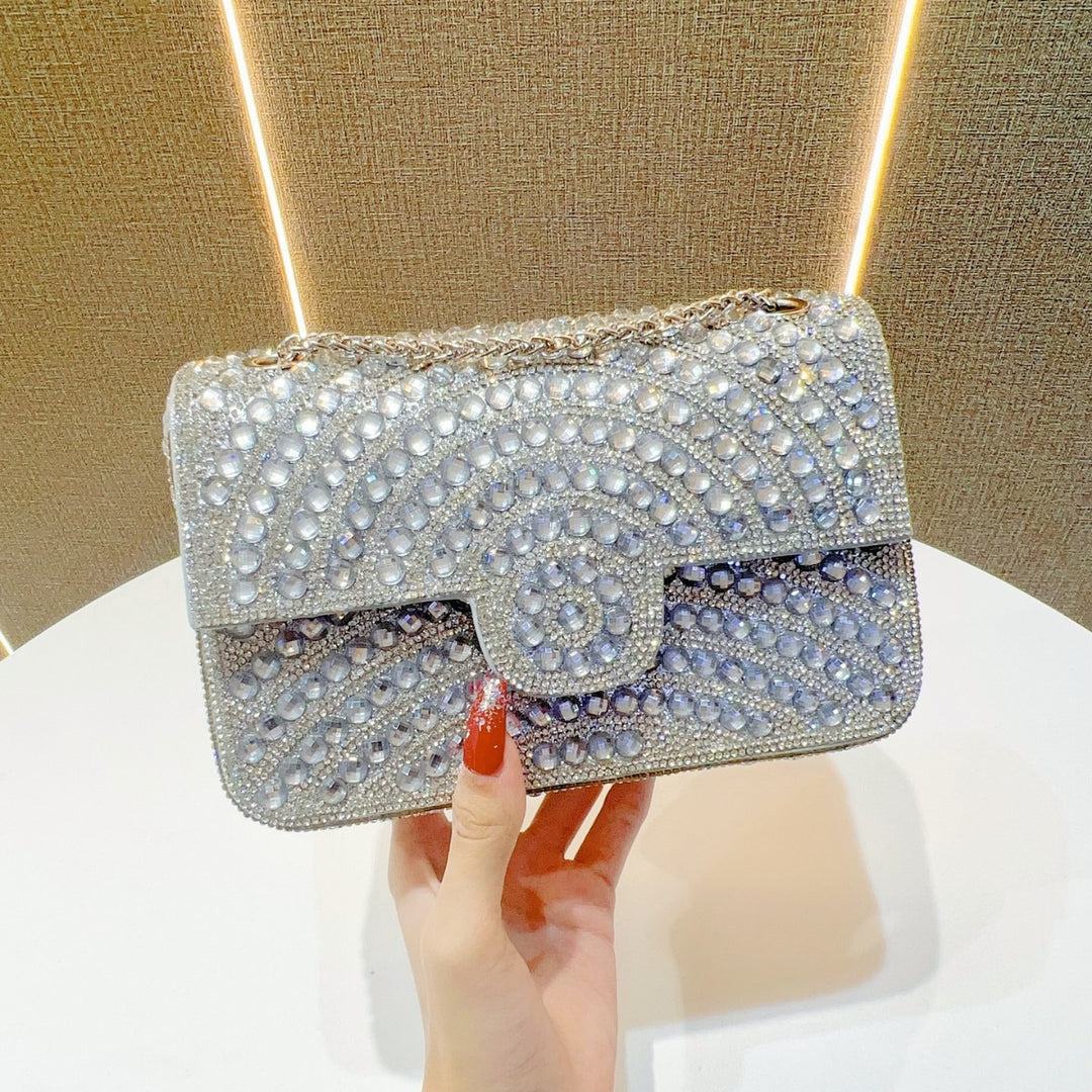 Glamorous Crystal-Embellished Evening Clutch