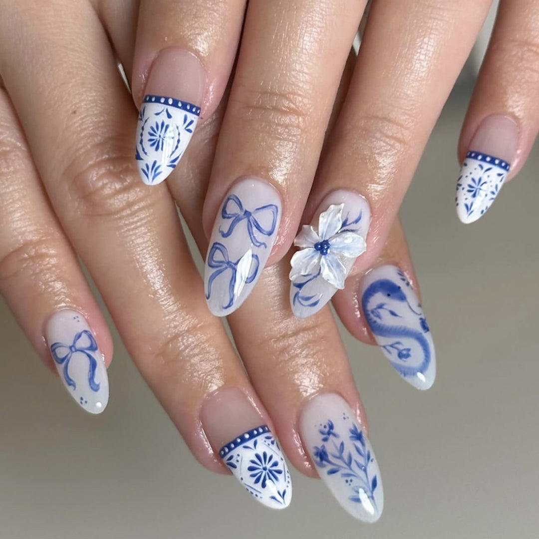 Artful nail art with floral accents Stornfield